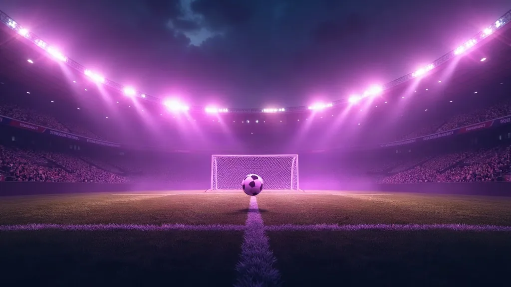 Football stadium at night